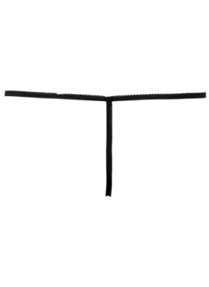 String dentelle noire ouvert à l'entrejambe - R23207621101